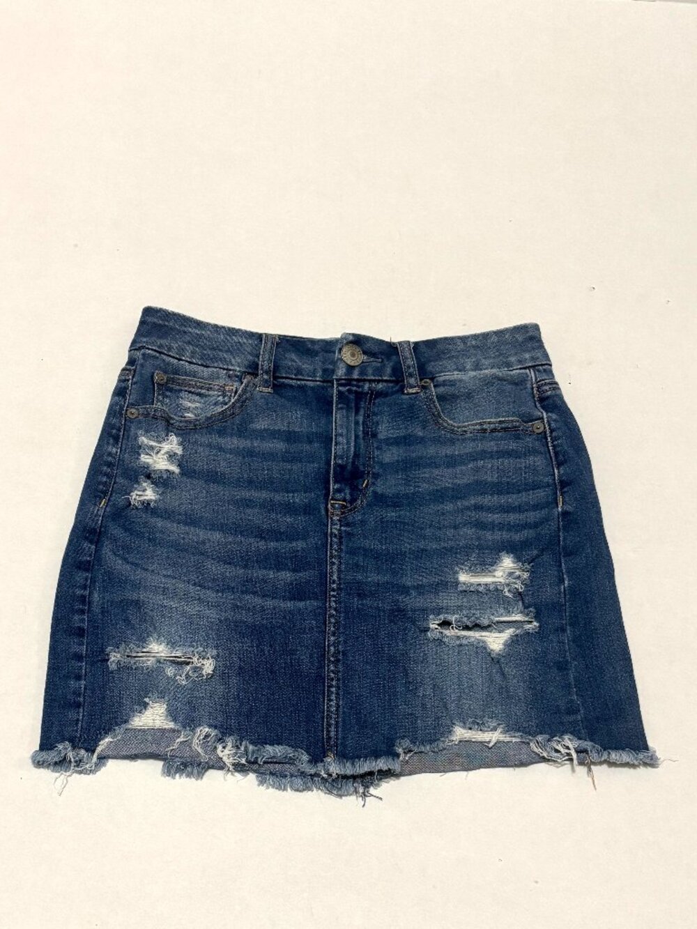 American Eagle Curvy Hi-Rise Mini Denim Skirt Size 4